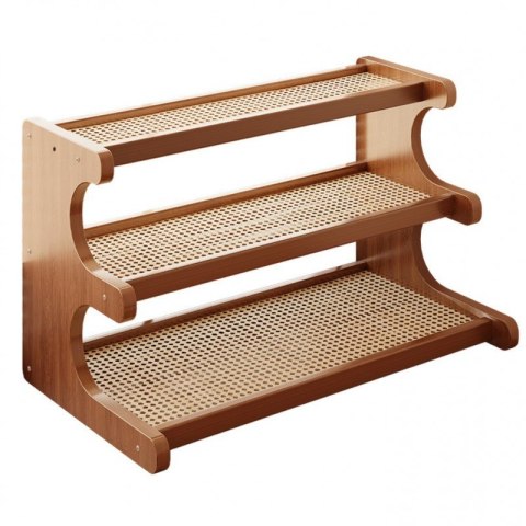 Regał bambusowy półka na biurko organizer 19x50x31 cm