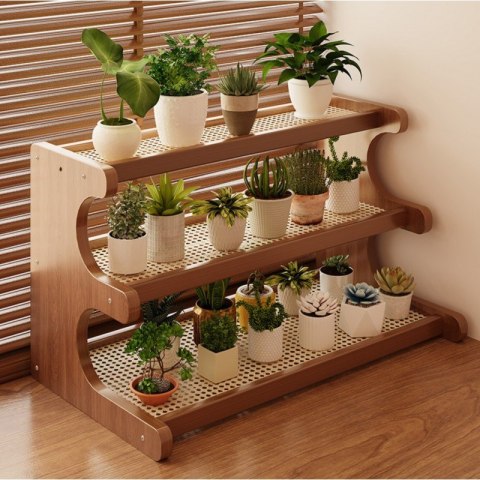 Regał bambusowy półka na biurko organizer 19x50x31 cm