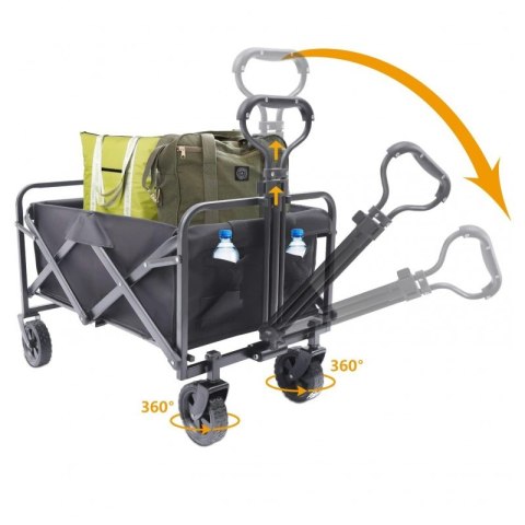 Wózek transportowy składany, metalowy, przyczepka ogrodowa AR07CZ