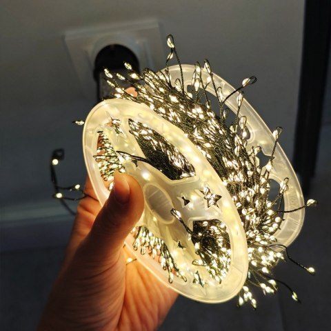 Zewnętrzne/wewnętrzne lampki choinkowe ryż 900 LED 27m, barwa ciepłe białe LAMP58CB