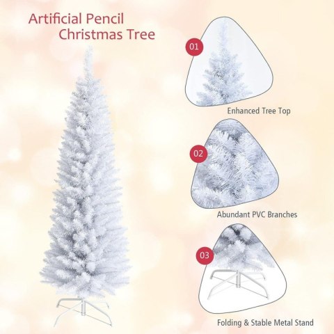 Duża choinka sztuczna PCV, jak żywa, gęsta SOSNA BIAŁA 150 CM CHO10