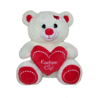 Miś pluszowy z sercem 25cm KOCHAM CIĘ M3750