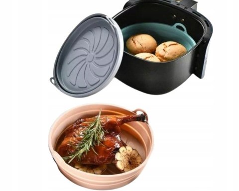 Forma silikonowa 20x5,5cm wkład do air fryer frytkownicy beztłuszczowej | XJ5694