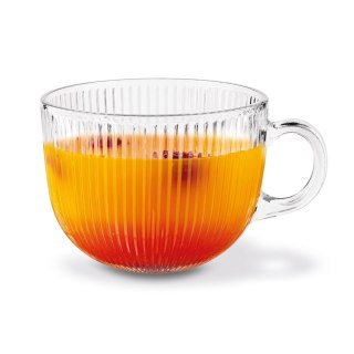 Kubek szklany Jumbo Paski 450 ml
