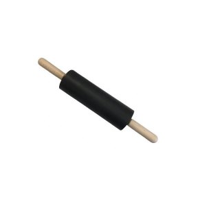 Wałek do ciasta 40cm silikonowy drewniane rączki czarny HANDY