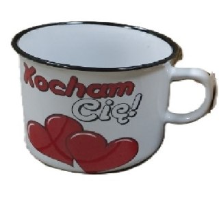 Kubek ceram. retro KOCHAM CIĘ