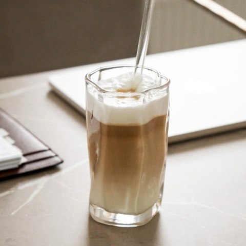 Szklanka do kawy latte napojów falowana 275ml