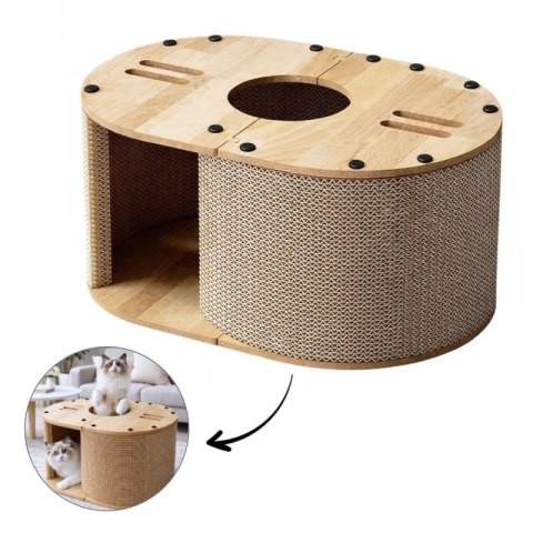Drapak dla kota budka legowisko tunel 57x39,5x25 cm
