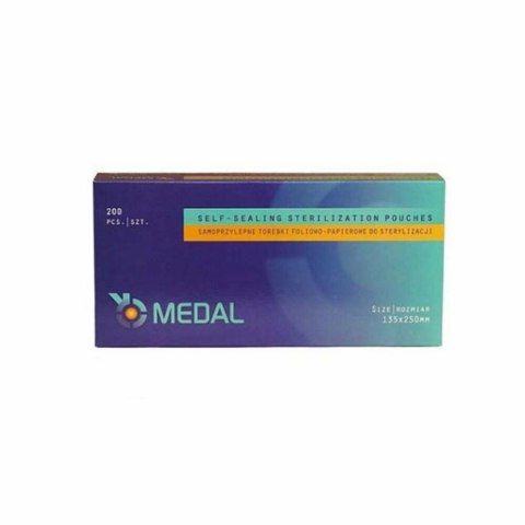 Torebki do sterylizacji 135 mm x 250 mm 200 szt. MEDAL