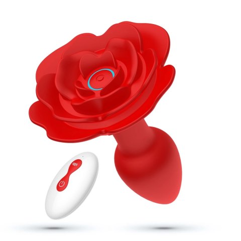 Crushious Giulietta Red - Wibrująca Rotacyjna Zatyczka z Pilotem 7,7 cm