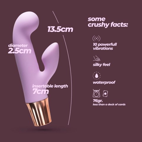 Crushious Mellow Cony Mini Rabbit Wibrator Lawendowy 10 Trybow