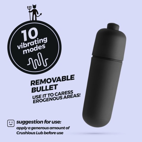 Crushious O-Pet Devil Wibrujący Mini Masażer 10 Trybow Czerwony 9,2 cm