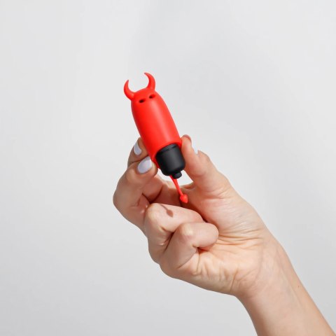 Crushious O-Pet Devil Wibrujący Mini Masażer 10 Trybow Czerwony 9,2 cm