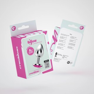 Crushious Bijou Metalowy Plug z Kryształem Rożowy M 7cm