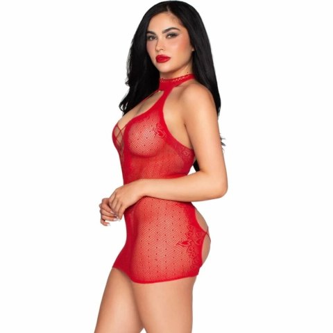 Leg Avenue 81675 Sukienka Mini Halter Czerwona Uniwersalny Rozmiar