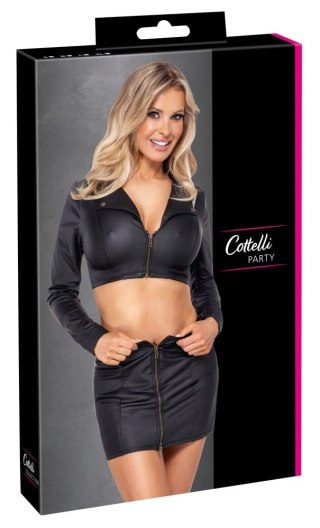 Cottelli PARTY komplet klubowy top i mini spodnica czarny XL