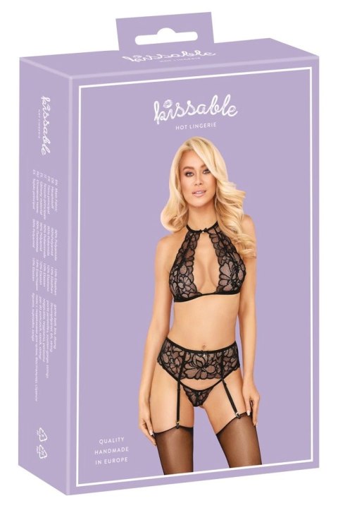 Kissable Koronkowy Komplet Bielizny L/XL - Biustonosz, Pas, Stringi