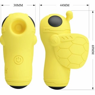 Pretty Love Magic Bee Mini żołty - silikonowy model z funkcją ssania USB