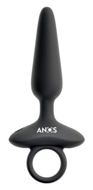 ANOS Plug Silikonowy Wibrujący Flexible 10 Trybow Czarny 15 cm