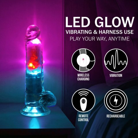 RealRock LED Wibrujący Model Prostoliniowy z Kulami 18 cm Transparentny