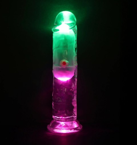 RealRock LED Wibrujący Model Prosty 15 cm Transparentny