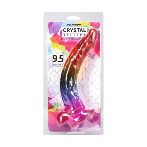 Doc Johnson Crystal Jellies model Arcoiris 24,1 cm z przyssawką