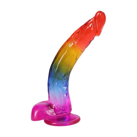 Doc Johnson Crystal Jellies model Arcoiris 24,1 cm z przyssawką
