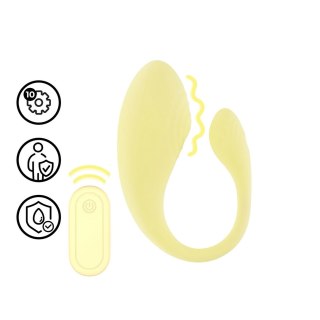 Loveline G-Spot Remote Control Vibe żołty - 10 trybow, model C-shape