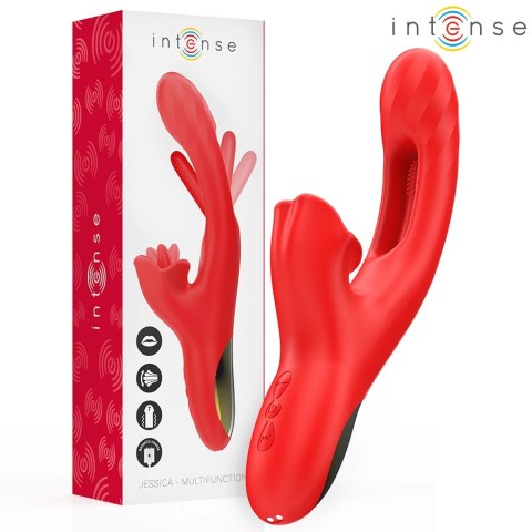 Intense Jessica wielofunkcyjny stymulator 3-silnikowy czerwony 24,8 cm