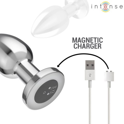 Intense Large Plug Metalowy z 10 Trybami Wibracji i Pilotem L