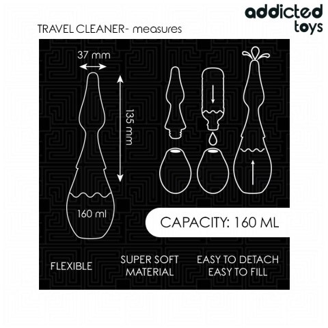 Addicted Toys Model 1 - Przenośny system czyszczący do akcesoriow, 160 ml