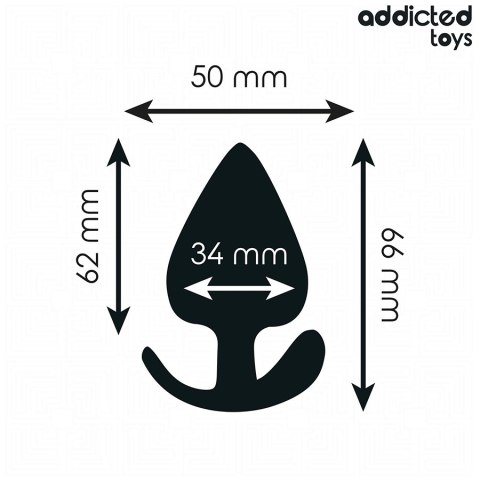 Addicted Toys Plug anatomiczny silikonowy M 6,6 cm czarny