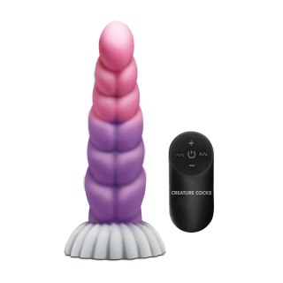 Cloud Rider Unicornio Model Silikonowy z Wibracją Fioletowo-Rożowy 16 cm