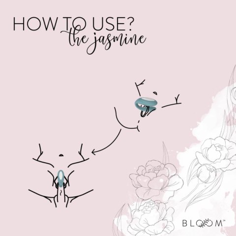 Bloom Jasmine C-Shape Zielony - Wibrator z technologią Swipe, silikonowy