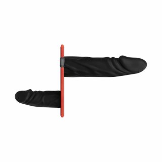 Fetish Collection Zestaw Double Strap-On Czarny Silikon Regulowany