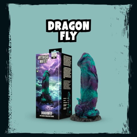 Mythical Mates Dragonfly Model silikonowy fioletowo-zielony anatomiczny
