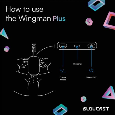 Blowcast Wingman Plus Automatyczna Maszyna Intymna z Masażem 8 Trybow
