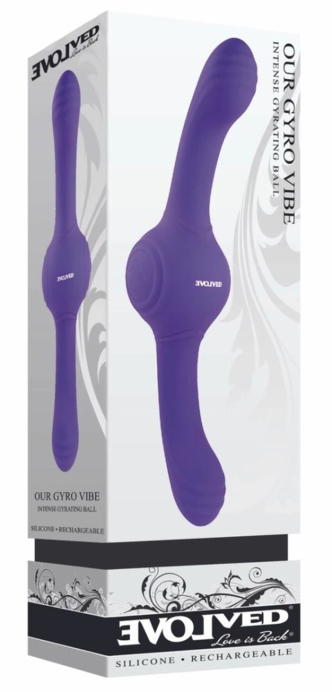Evolved Our Gyro Vibe Dual End Fioletowy Wibrator Obustronny USB