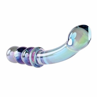 Evolved Shiny Wand Galaxy - szklany masażer anatomiczny, opalizujący