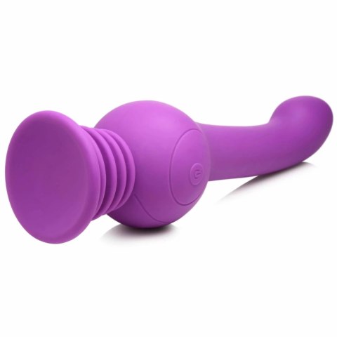 IN Stymulator Silikonowy Shaking Purple z Funkcją Rotacji i Tłoczenia