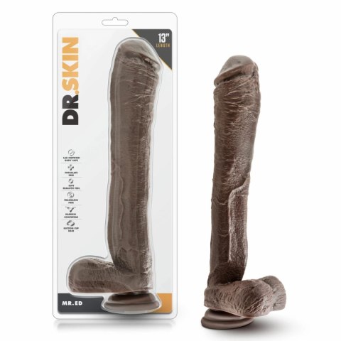 Dr. Skin Mr. Ed XL model z przyssawką 33 cm, brązowy, PVC