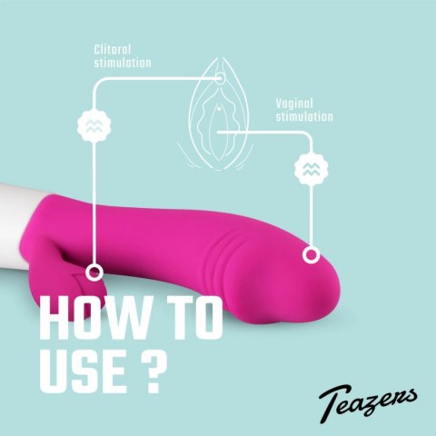 Teazers Rabbit Pink - wielofunkcyjny masażer z 10 trybami wibracji