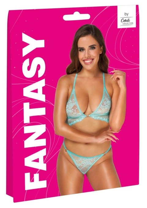 Cottelli Collection FANTASY komplet koronkowy miętowy S/M