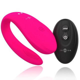 Intense Bruno Partner Double Pleasure rożowy - podwojny system wibracji, pilot
