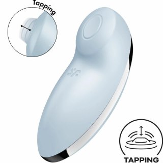 Satisfyer Tap & Climax 2 stymulator wibracyjny dwusilnikowy niebieski