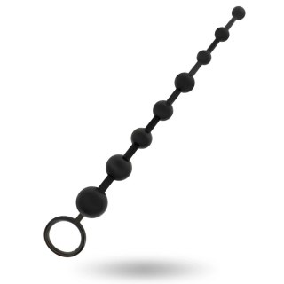 Addicted Toys koraliki intymne 29 cm czarne - elastyczny łańcuszek TPR