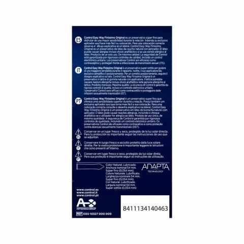 Control Adapta Easy Way Finissimo prezerwatywy 10 szt. aplikator 54mm