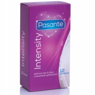 Pasante Ribs & Dots Intensity 12 szt. teksturowane prezerwatywy