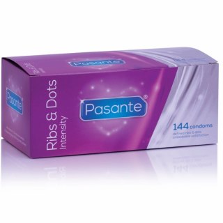 Pasante Ribs & Dots Intensity - teksturowane, 144 sztuki, rozmiar 52 mm