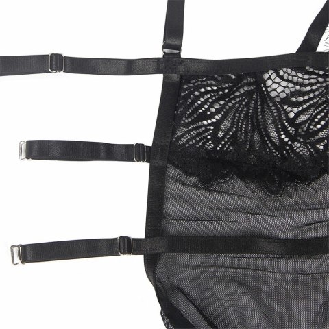 Subblime Babydoll L/XL Czarny - Koronkowy Model z Regulowanymi Ramiączkami